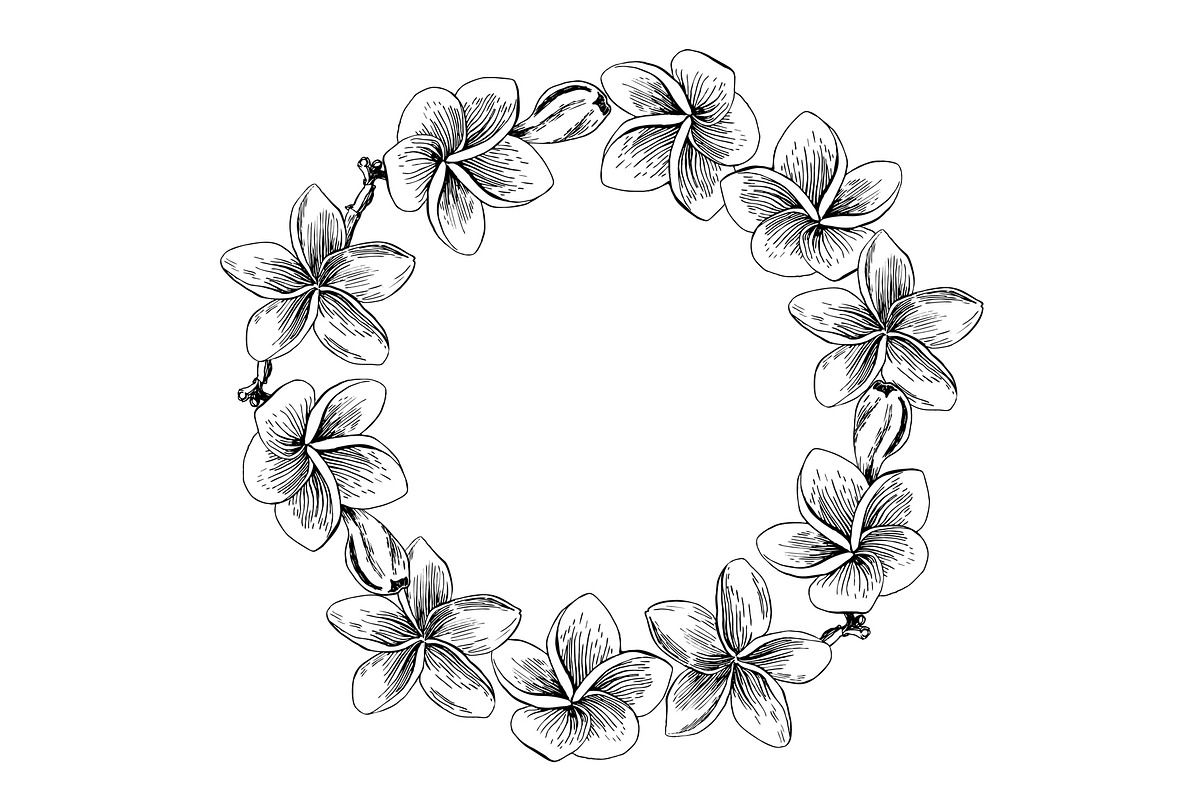 Tropical flowers and leaves, an Illustration by Elena Dorosh (Photo 4 of 7)