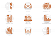 Landmarks of the UK - London, a Duotone Icon by Jozsef Balazs-Hegedus (Thumbnail 2 of 6)