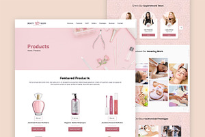 Beauty Salon Website Template HTML