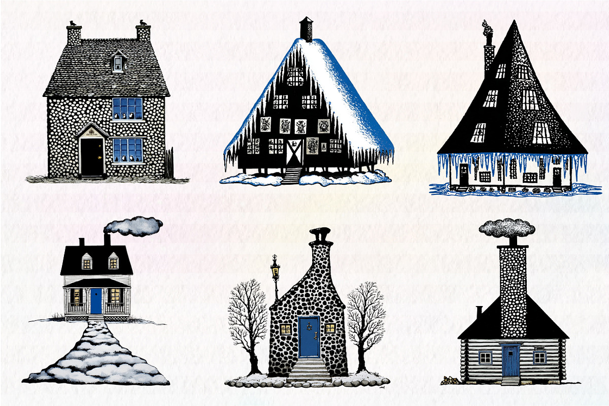 Winter Cottage PNG Bundle, an Illustration by CreationArt (Photo 3 of 4)