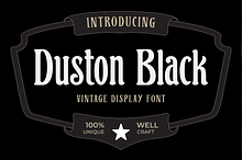 Duston Black Vintage Display Font