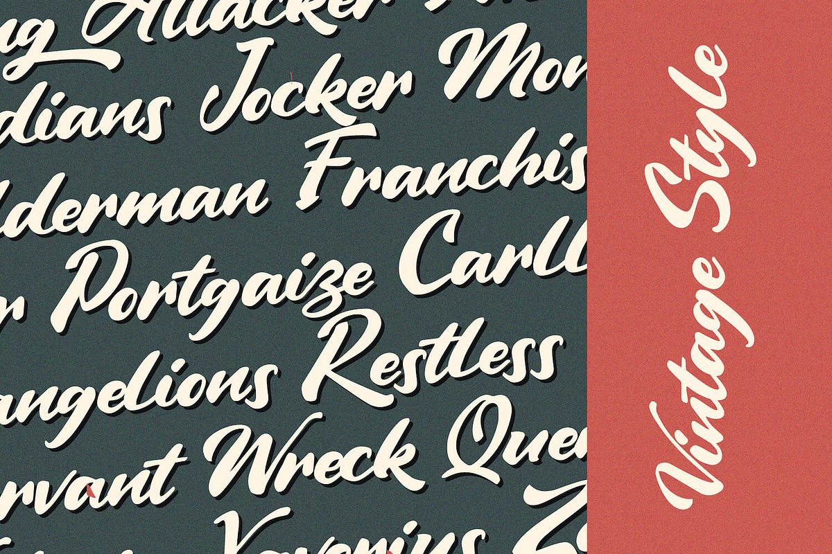 Vintage Style - Bold Script Font, a Script Font by StringLabs (Photo 8 of 15)