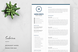 Resume Template Sabrina, a Resume Template by Olympia Resume