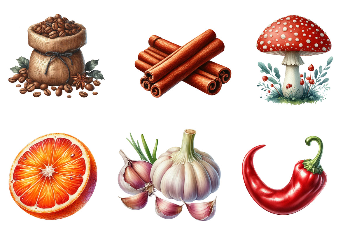 Watercolor Nature Clipart, an Illustration by CreationArt (Photo 5 of 7)