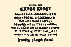 Kooky Cloud! Unique Bold Bubble Font