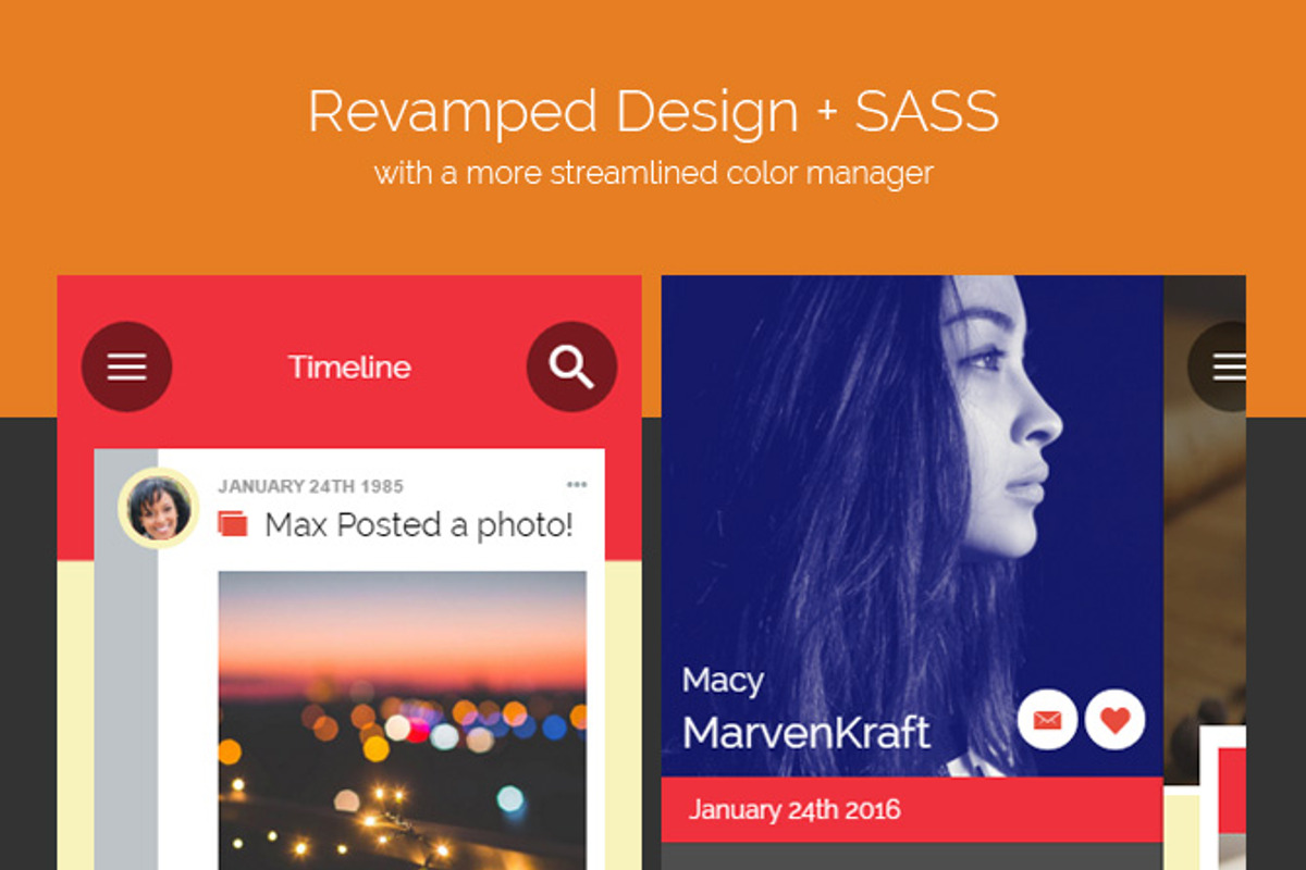Gemionic - Ionic Social app theme, a HTML Template by Audacitus (Photo 2 of 4)