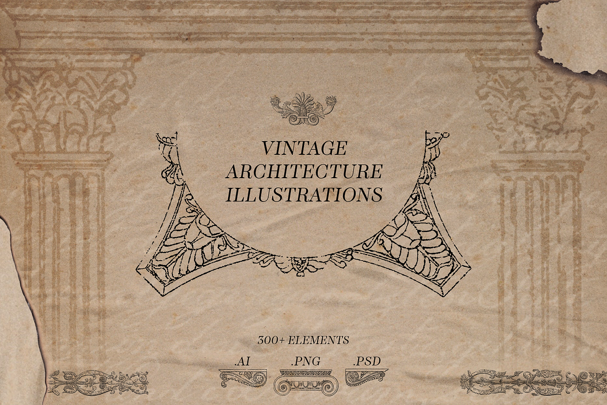 Vintage Architecture Illustrations, an Illustration by Meglenov (Photo 1 of 19)