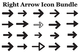 Right Arrow Icon Bundle, an Icon by Artivon