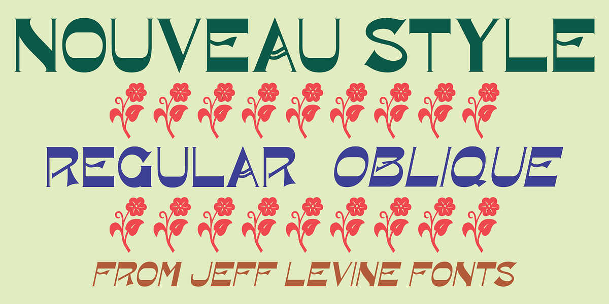 Nouveau Style JNL, a Font by Jeff Levine Fonts (Photo 1 of 5)