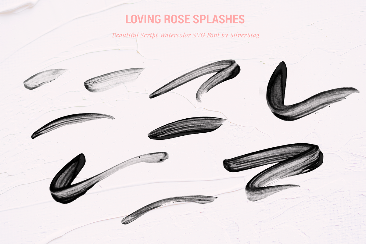 Loving Rose SVG Watercolor Font, a Script Font by SilverStag Type Foundry (Photo 12 of 12)