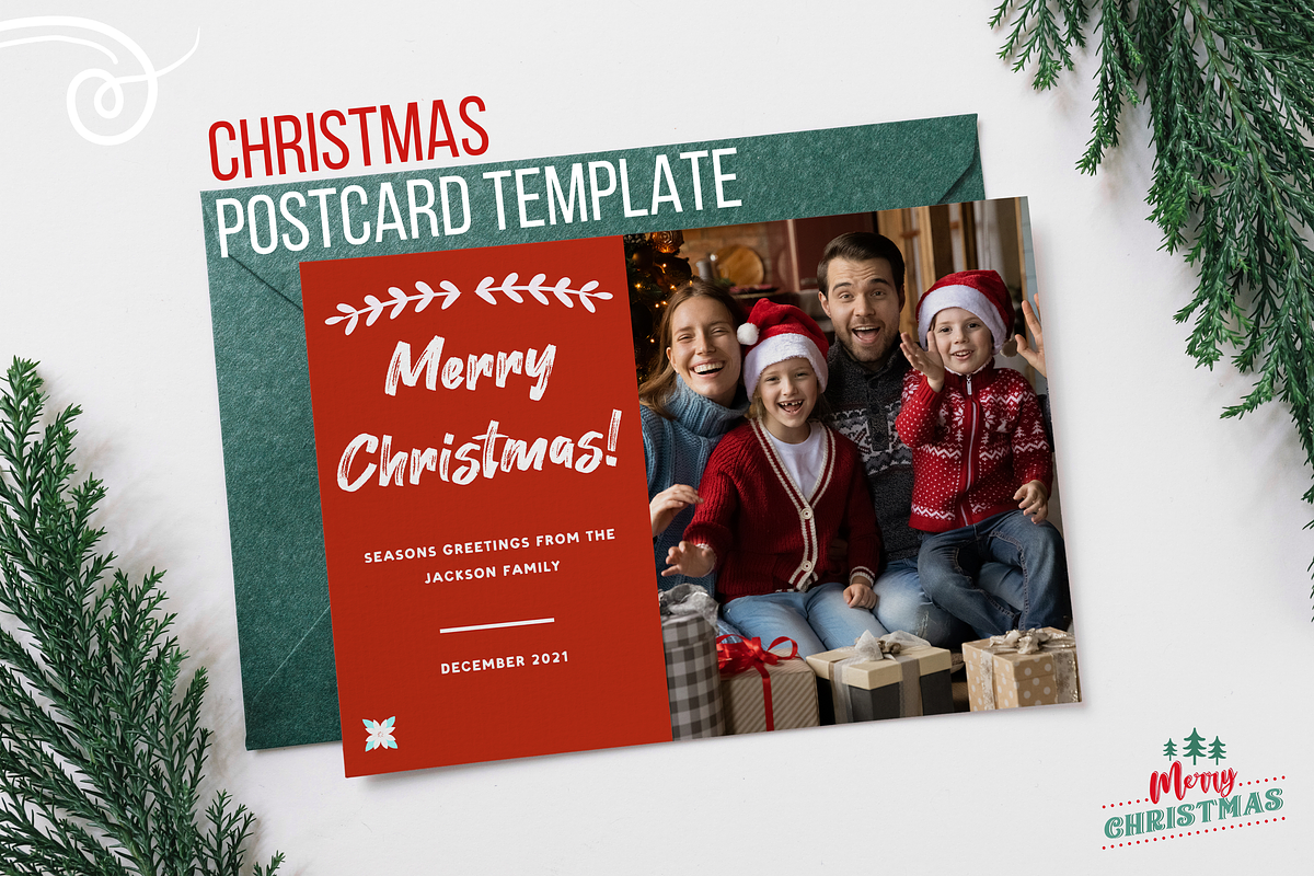 Christmas Family Postcard, a Card Template by Kay Designs (Photo 1 of 4)