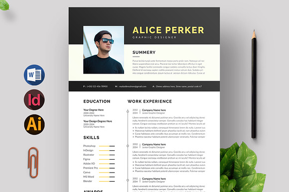 Resume / CV | Word & InDesign preview 8
