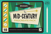 The Mid-Century Procreate Brush Pack, a Brush Add-On by RetroSupply Co. (Thumbnail 1 of 12)