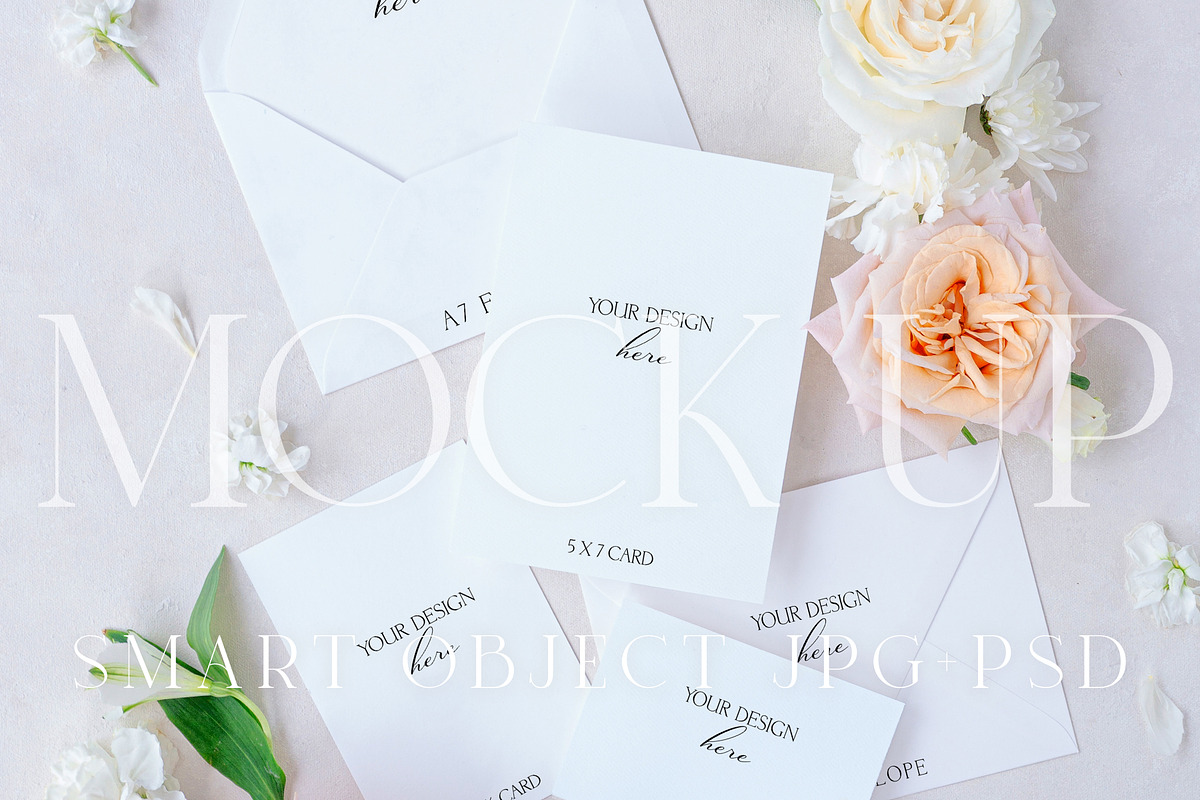 Styled flatlay invitation - Warmth09, a Merchandise Mockup by The Amore Vault (Photo 1 of 4)