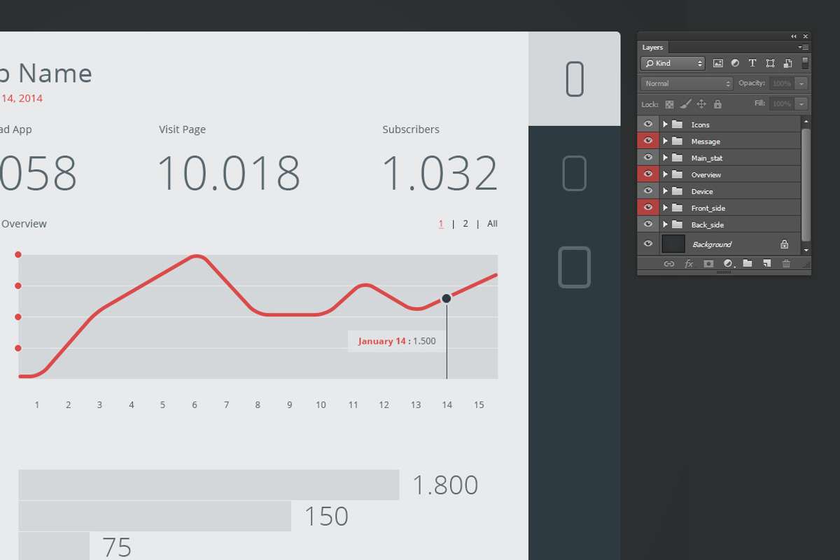 App Dashboard, a Templates & Theme by Spovv (Photo 2 of 2)