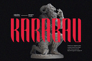 Karabau - Karabau Typeface, a Sans Serif Font by Kincrev Studio (Thumbnail 1 of 6)