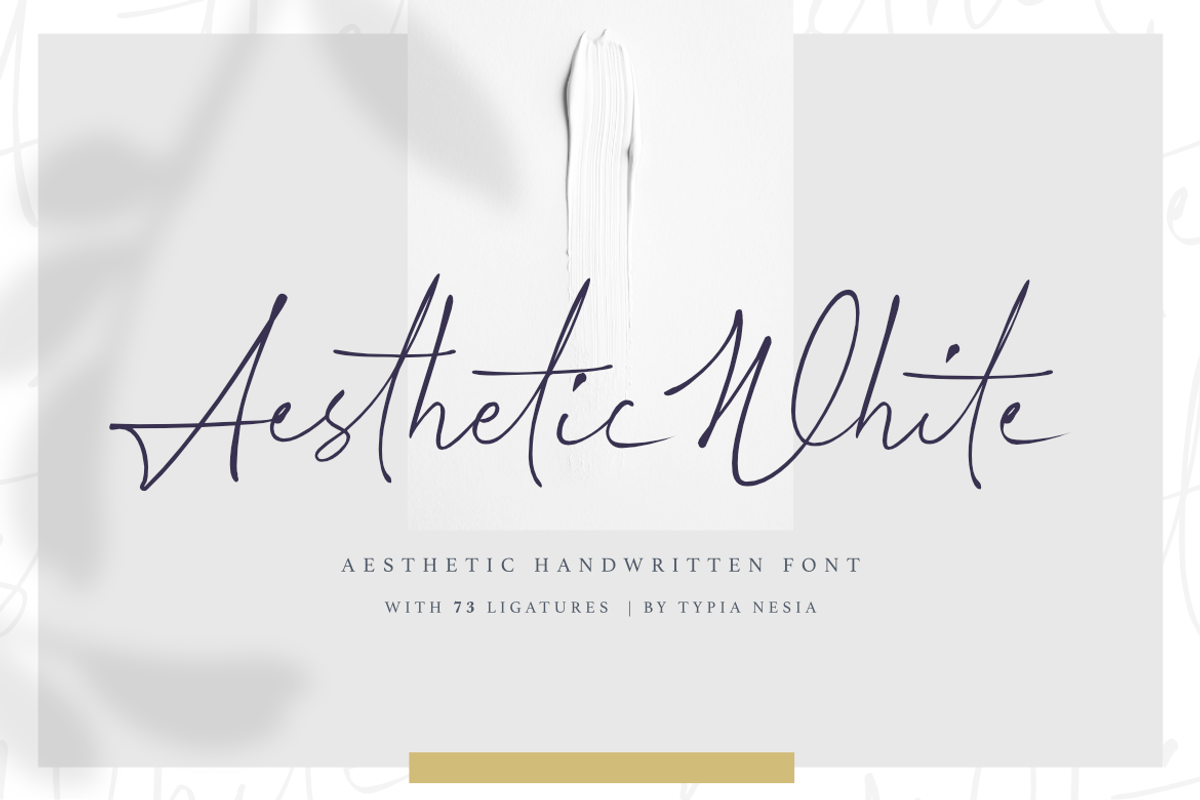 Aesthetic White | Handwritten Font