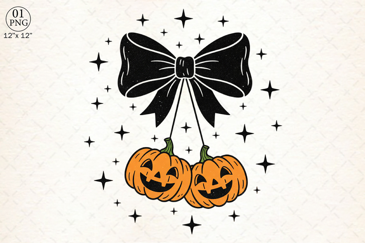 Preppy Pumpkin Cherries Coquette Png, an Illustration by Libby Wishes (Photo 1 of 6)