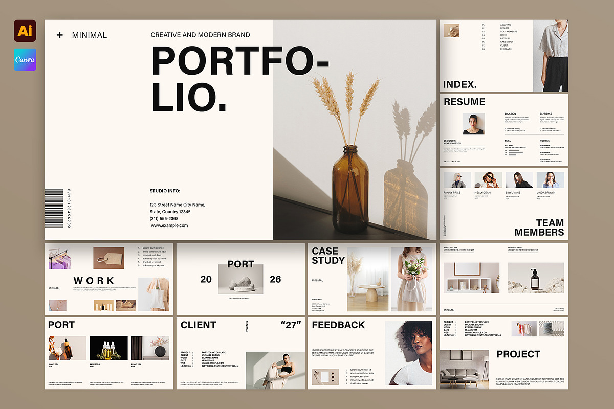 Portfolio Presentation Template, a Presentation Template by E-Type (Photo 1 of 5)