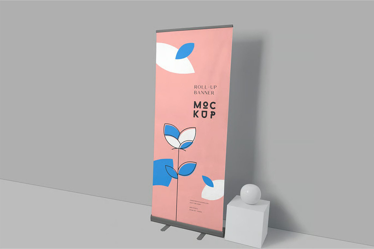 Roll-Up Banner Mockup, an Advertising Mockup by megostudi0 (Photo 6 of 6)