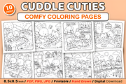 Cuddle Cuties Comfy Coloring Pages, a Decorative Illustration by Coco Bloom (Thumbnail 1 of 4)