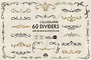 Calligraphic Dividers + Procreate, a Decorative Illustration by Skliarova (Thumbnail 1 of 4)