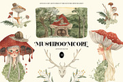 MUSHROOMCORE watercolor forest, a Seasonal Illustration by LiChu Art (Thumbnail 1 of 17)