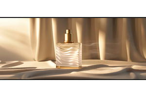 Elegant Perfume Bottle on Draped, a Beauty & Fashion Photo by piter.goskov
