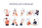 People using dating app set, a Technology Illustration by Good Studio (Thumbnail 1 of 6)
