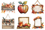 Autumn Wooden Signs Clipart, an Illustration by CreationArt (Thumbnail 4 of 5)