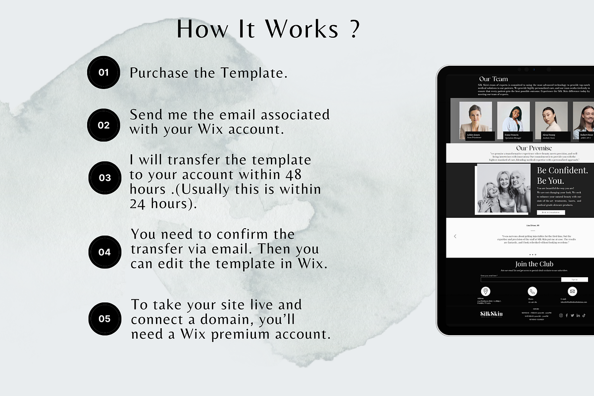 Clinical Spa Wix One Page Website preview 6
