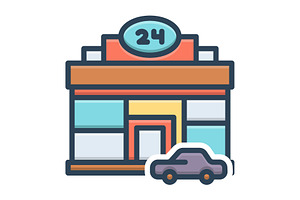 Convenience facility color icon, a Duotone Icon by Creative priyanka