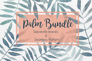 Palm Bundle. Leaves & Pattern