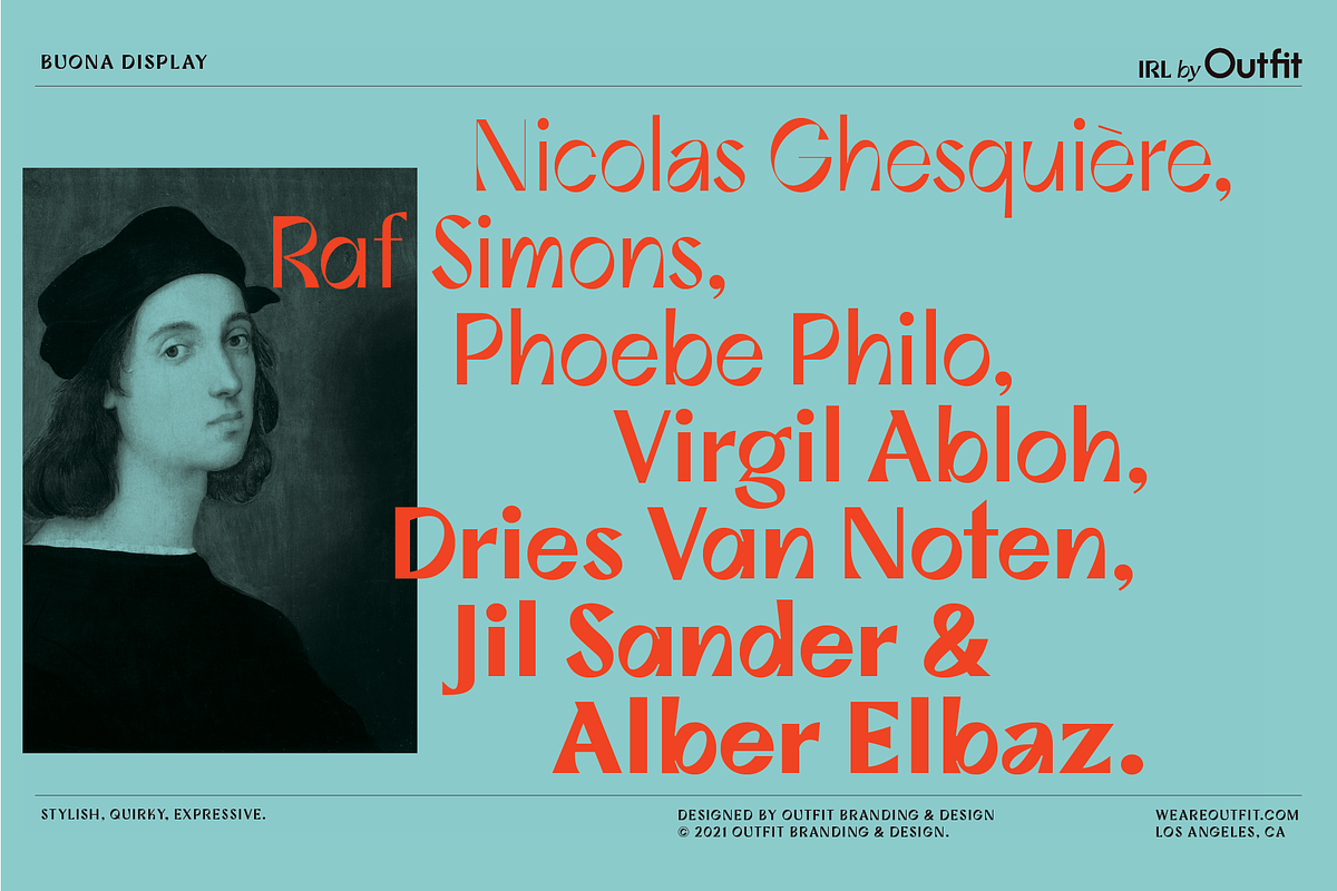 Buona Display Font Family, a Sans Serif Font by IRL by Outfit (Photo 9 of 11)