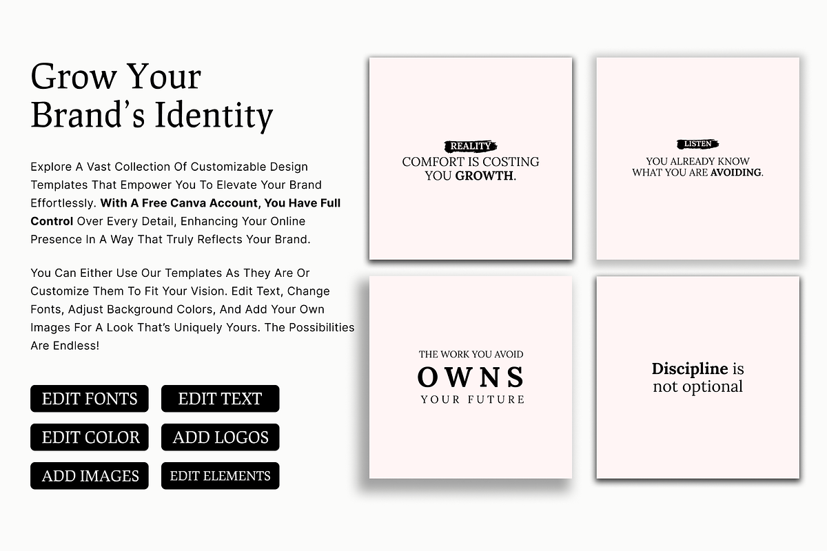50 INSPIRING INSTAGRAM TEMPLATE, a Social Media Template by RB Boutique (Photo 6 of 10)
