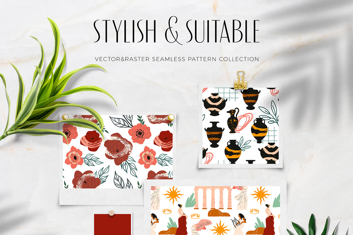 Antiq goddess modern design set, an Animal Illustration by Beauty Drops (Photo 7 of 10)