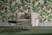 Vintage Wild Parrot Seamless Pattern, a Wallpaper Graphic by Yello_illustration (Thumbnail 10 of 14)