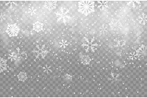 Realistic Snow Flakes Background