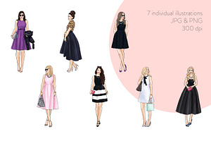 Fashion Girls 36- Light Skin Clipart