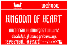 Kingdom of Heart font