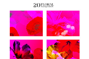 Vibrant Abstract Flowers Backgrounds