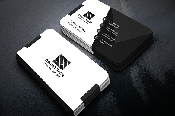 Black and White Business Card Template preview 6
