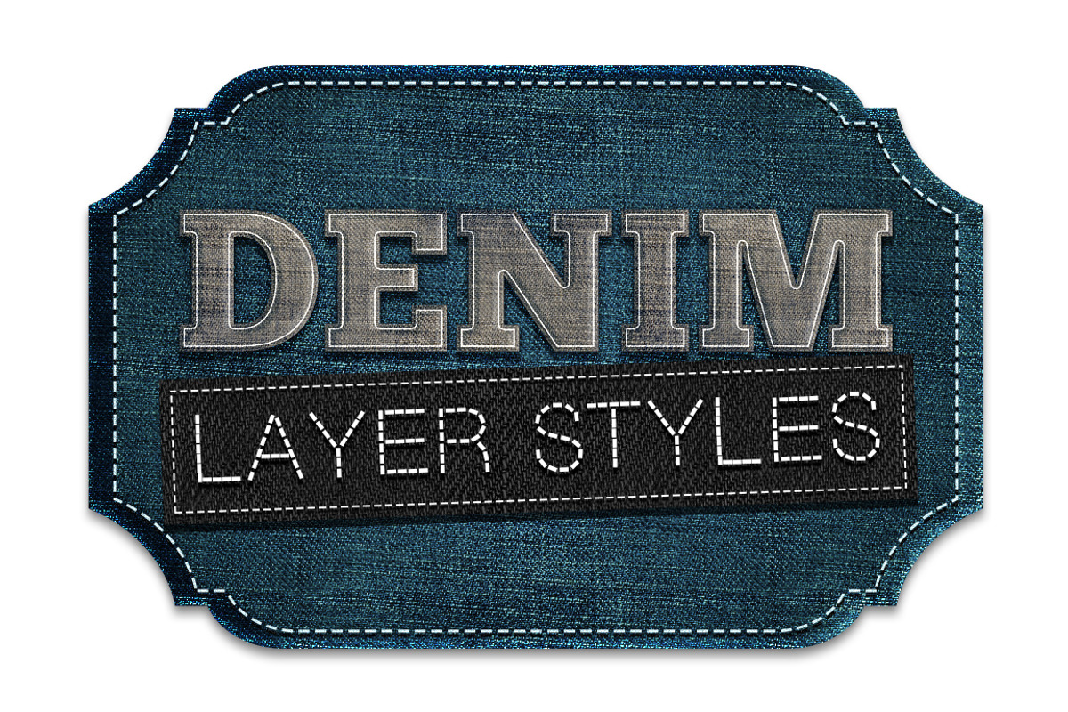 Denim Jeans Patch Layer Styles