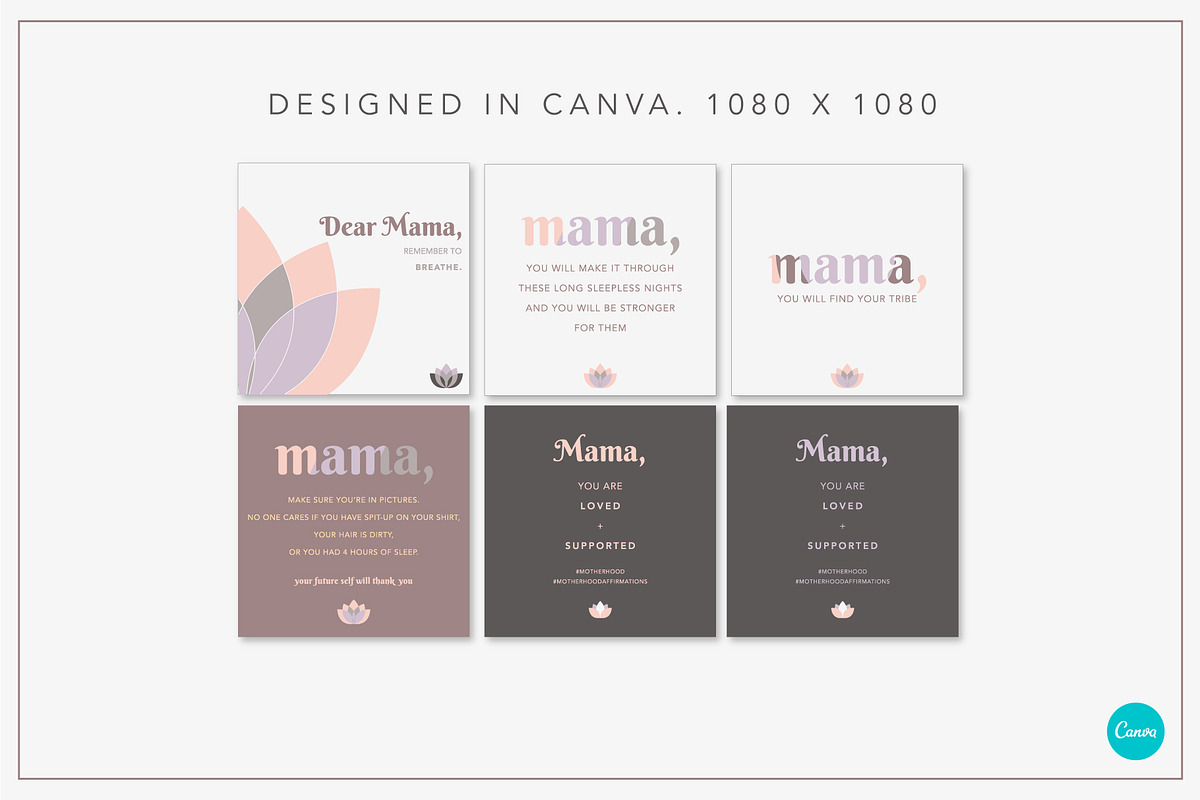 Motherhood Templates for Instagram, a Social Media Template by Carolyn Packard Design (Photo 4 of 9)