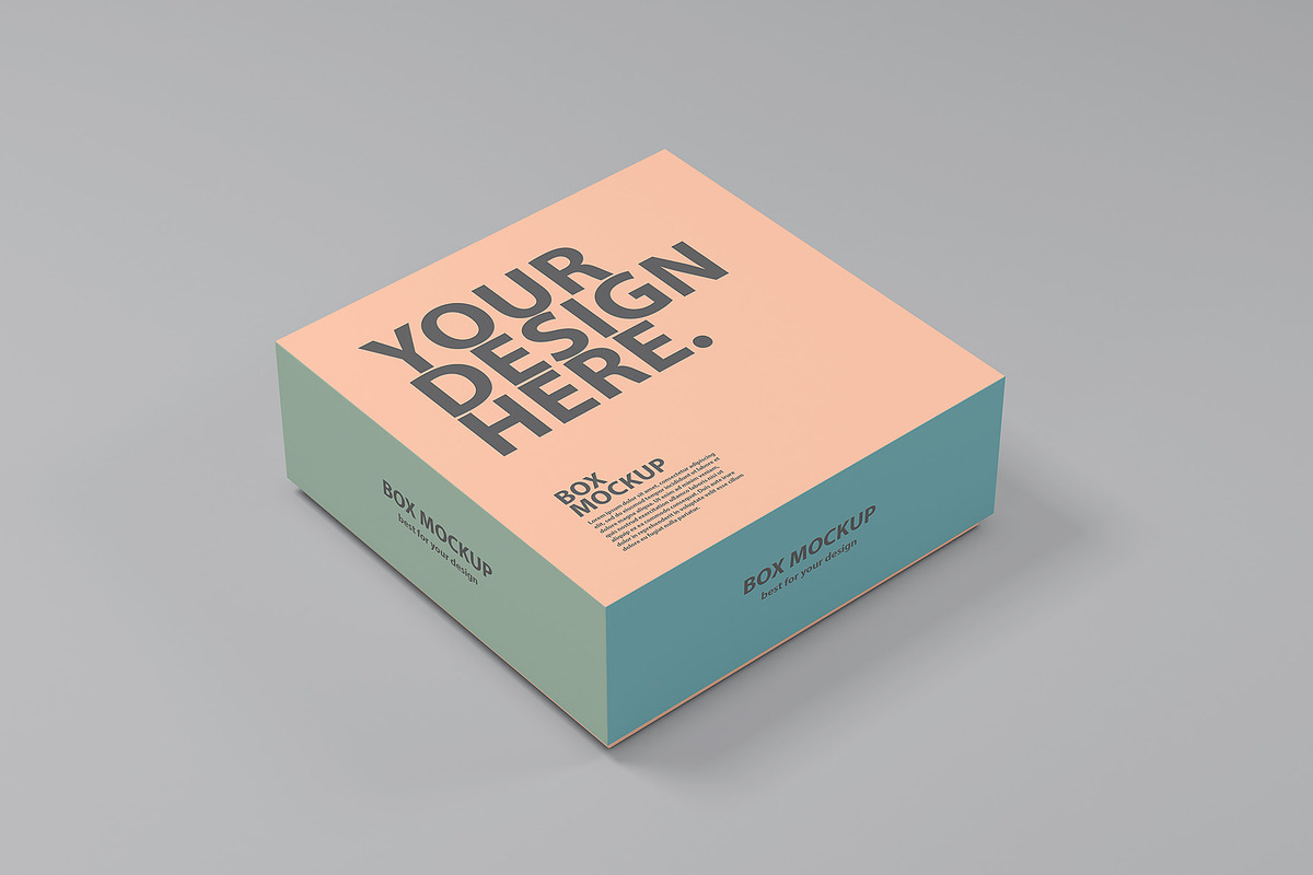 Square BOX PSD Mockup, a Packaging Mockup by GreatFruit (Photo 3 of 5)