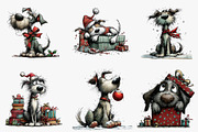 Christmas Dog clipart, an Illustration by CreationArt (Thumbnail 5 of 5)
