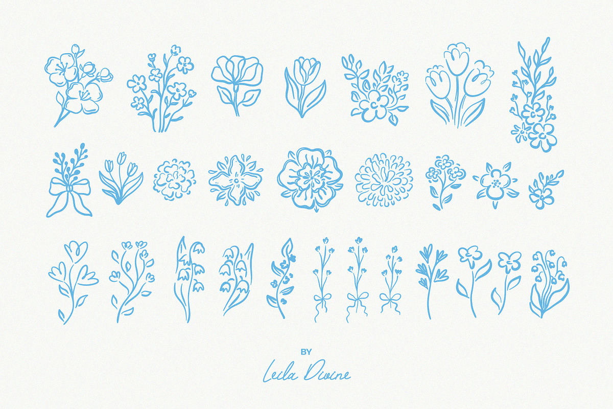 Hand Drawn Whimsy Spring, an Object Graphic by Leila Divine (Photo 11 of 21)