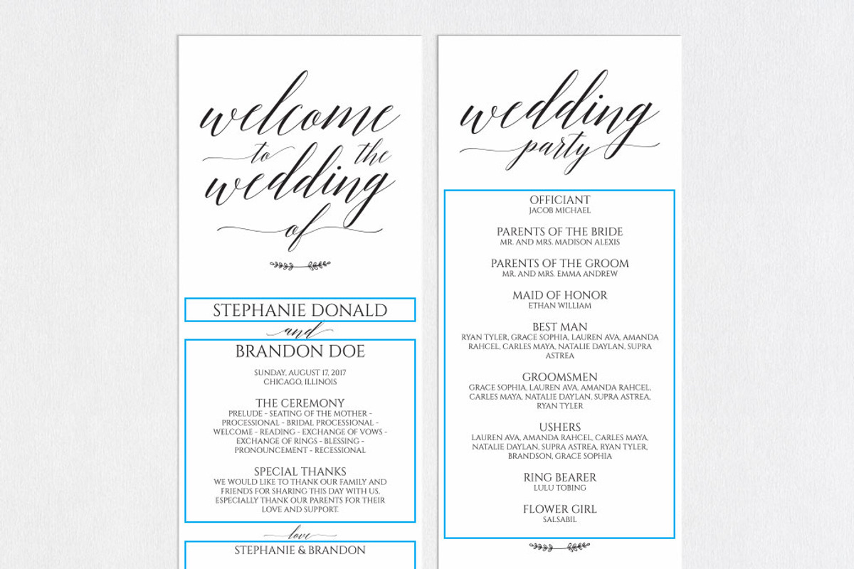 Rustic Wedding Program Template SHR1, an Invitation Template by Shafura_Wedding (Photo 3 of 4)