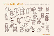 Retro Autumn Coffee Clipart Vector, a Seasonal Illustration by SunnJaneArt (Thumbnail 16 of 19)