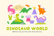 Dinosaur World | Graphic collection, an Illustration by katieromanoff_art (Thumbnail 1 of 13)